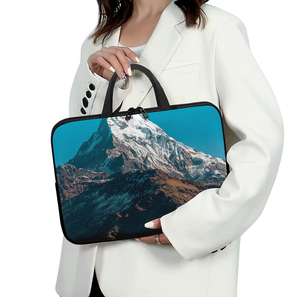 Himalaya Mountain Print Laptop Sleeve With Handle