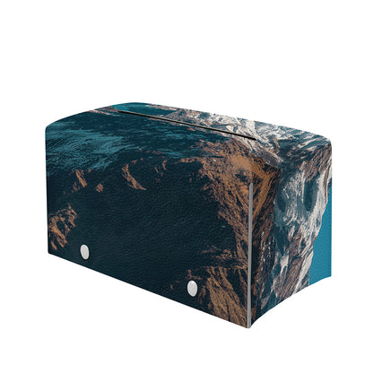 Himalaya Mountain Print Leather Tissue Box Cover