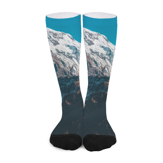 Himalaya Mountain Print Long Socks