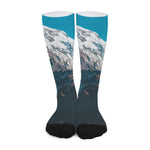Himalaya Mountain Print Long Socks