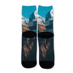 Himalaya Mountain Print Long Socks