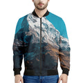 Himalaya Mountain Print Men's Bomber Jacket