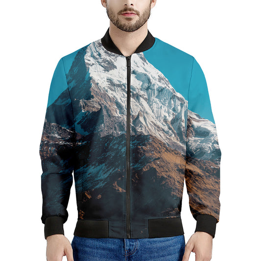 Himalaya Mountain Print Men's Bomber Jacket