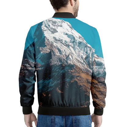 Himalaya Mountain Print Men's Bomber Jacket