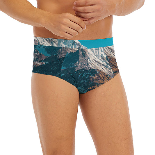 Himalaya Mountain Print Men's Briefs