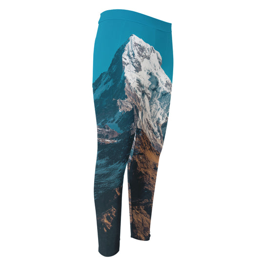 Himalaya Mountain Print Men's Compression Pants