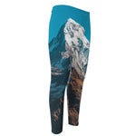 Himalaya Mountain Print Men's Compression Pants