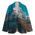Himalaya Mountain Print Men's Cotton Blazer