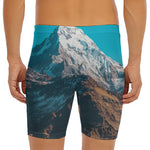 Himalaya Mountain Print Men's Long Boxer Briefs