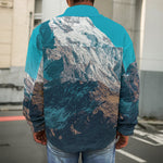 Himalaya Mountain Print Men's Shirt Jacket