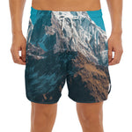 Himalaya Mountain Print Men's Split Running Shorts