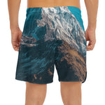 Himalaya Mountain Print Men's Split Running Shorts