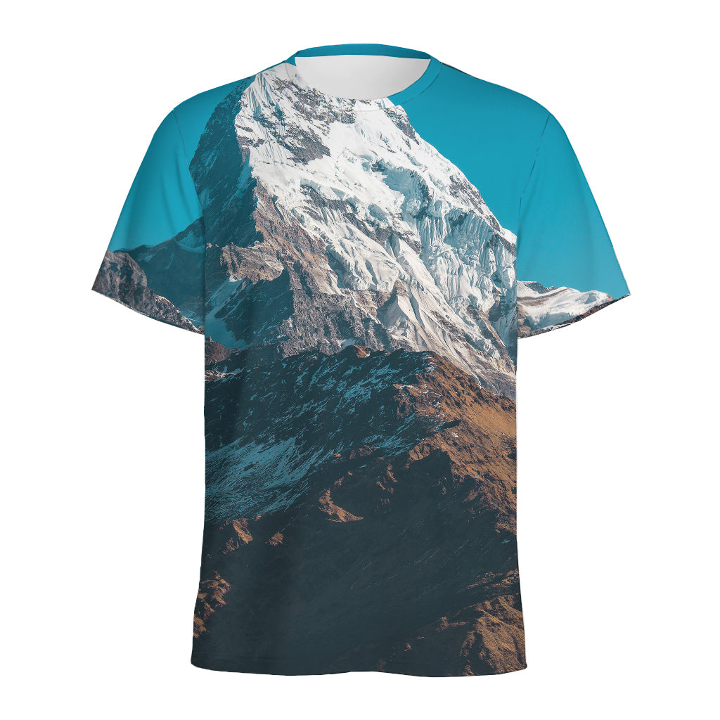 Himalaya Mountain Print Men's Sports T-Shirt