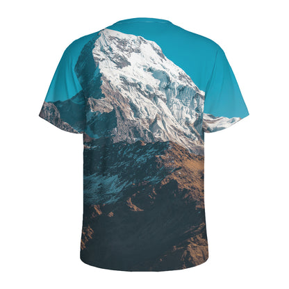 Himalaya Mountain Print Men's Sports T-Shirt