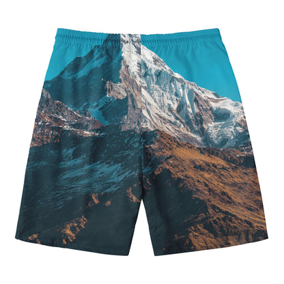 Himalaya Mountain Print Men's Swim Trunks