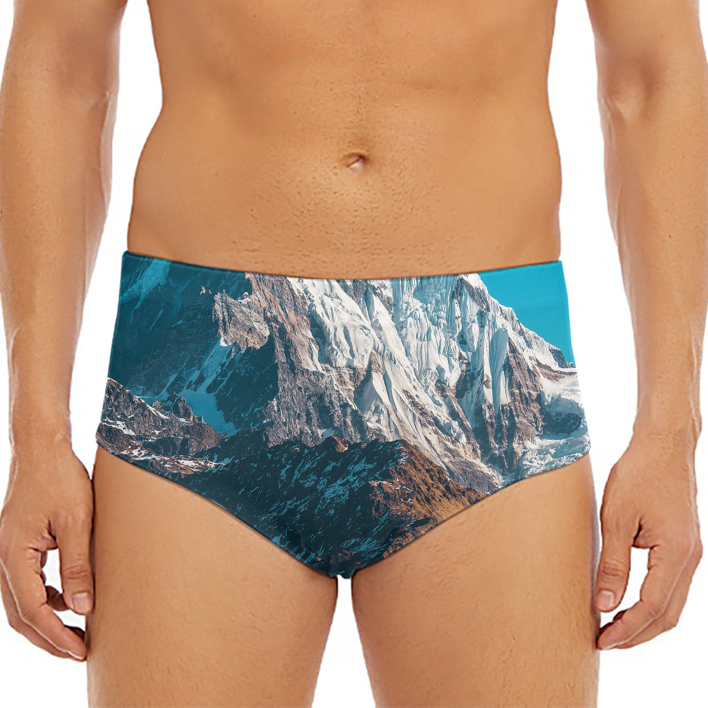 Himalaya Mountain Print Men's Triangle Swim Briefs