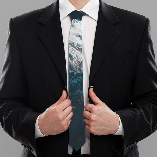 Himalaya Mountain Print Necktie