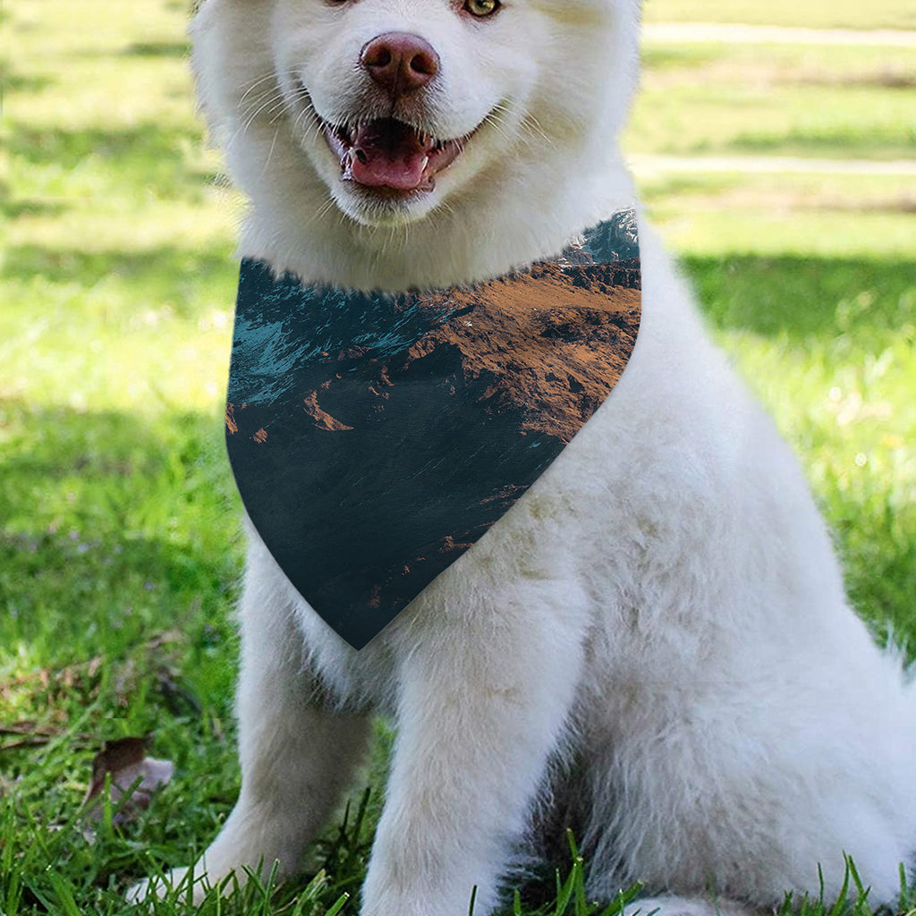 Himalaya Mountain Print Over The Collar Dog Bandana