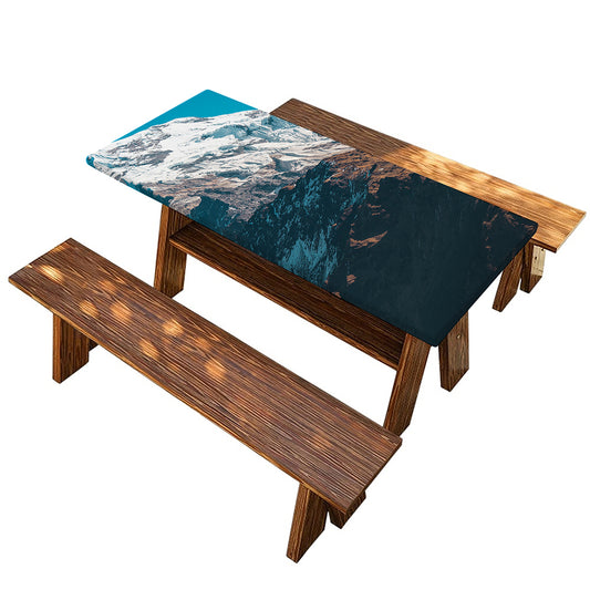 Himalaya Mountain Print Picnic Table Cover