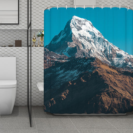 Himalaya Mountain Print Polyester Shower Curtain