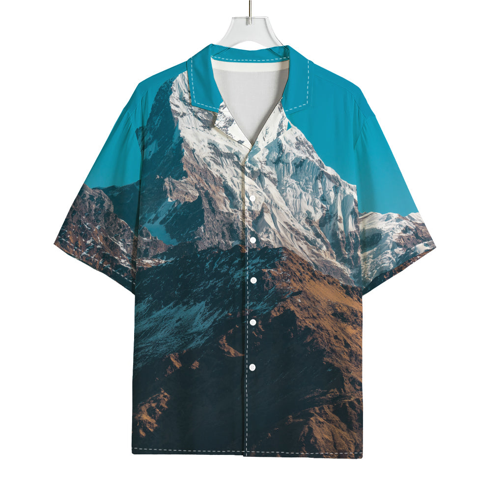 Himalaya Mountain Print Rayon Hawaiian Shirt