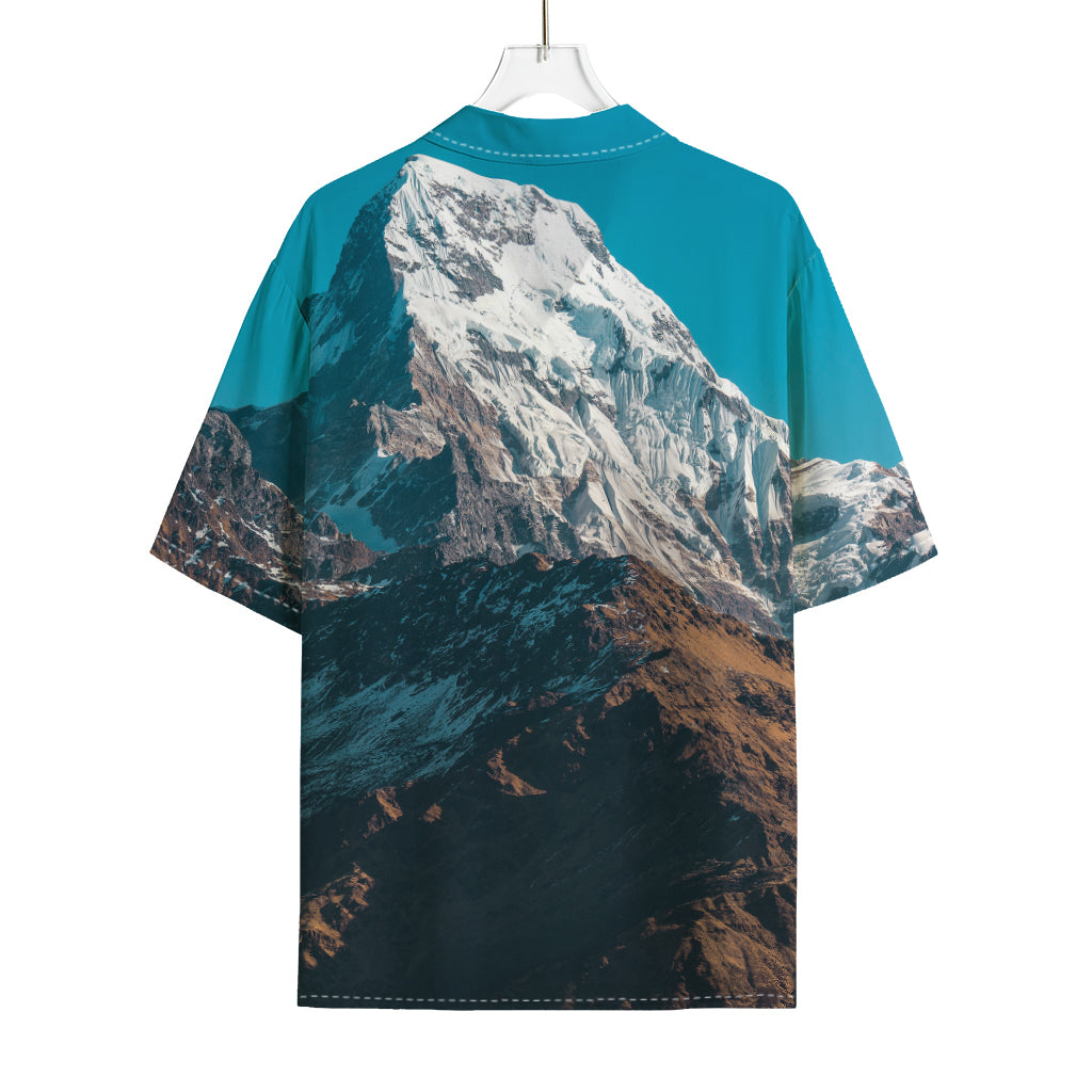 Himalaya Mountain Print Rayon Hawaiian Shirt