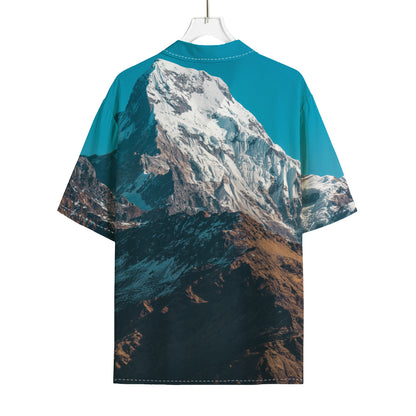 Himalaya Mountain Print Rayon Hawaiian Shirt