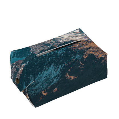 Himalaya Mountain Print Rectangle Tissue Box Cover