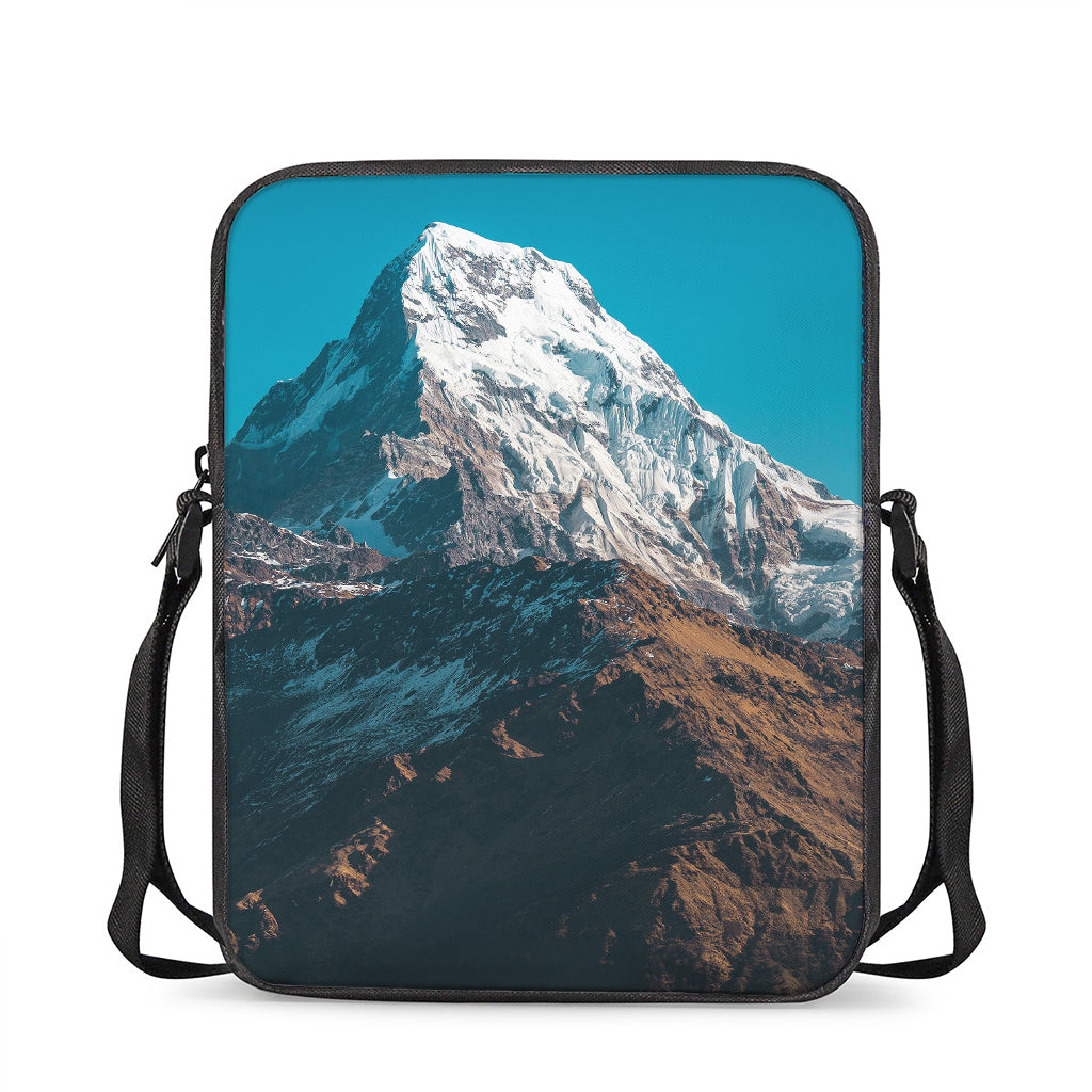 Himalaya Mountain Print Rectangular Crossbody Bag