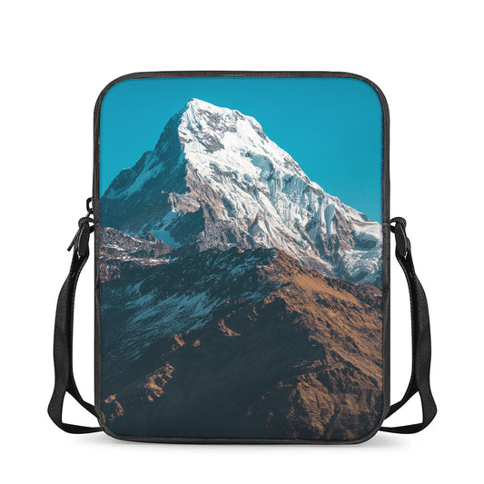 Himalaya Mountain Print Rectangular Crossbody Bag