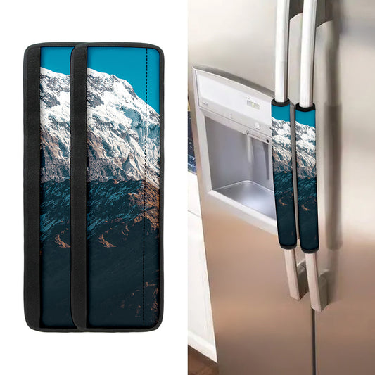Himalaya Mountain Print Refrigerator Handle Covers