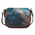 Himalaya Mountain Print Saddle Bag