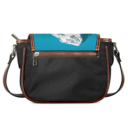 Himalaya Mountain Print Saddle Bag