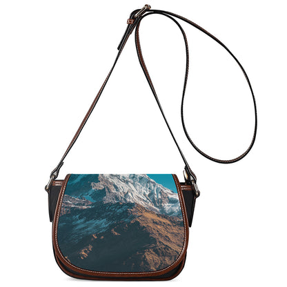 Himalaya Mountain Print Saddle Bag