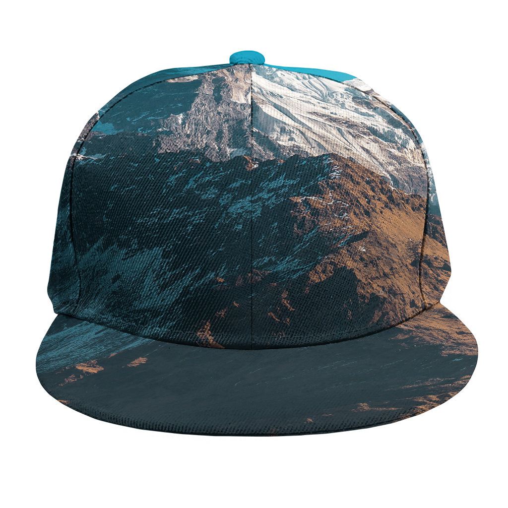 Himalaya Mountain Print Snapback Cap