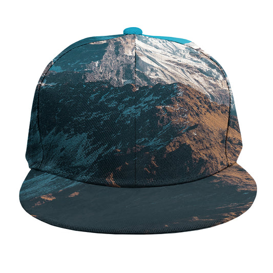 Himalaya Mountain Print Snapback Cap