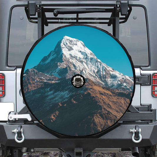 Himalaya Mountain Print Tire Cover With Camera Hole