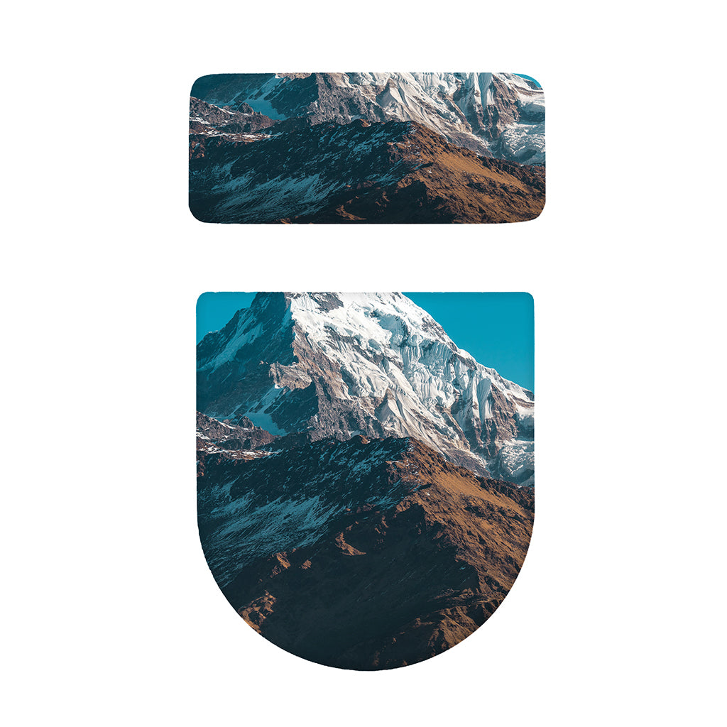 Himalaya Mountain Print Toilet Lid And Tank Cover Set