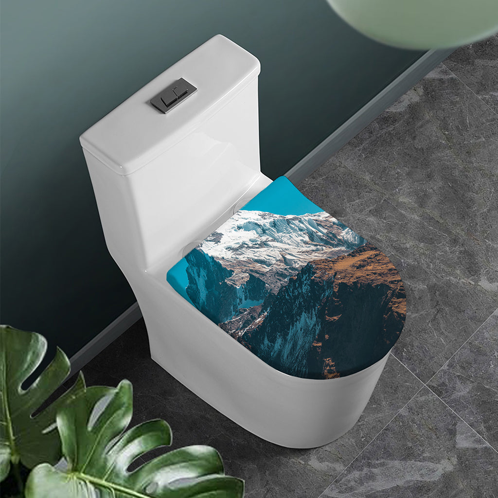 Himalaya Mountain Print Toilet Lid Cover