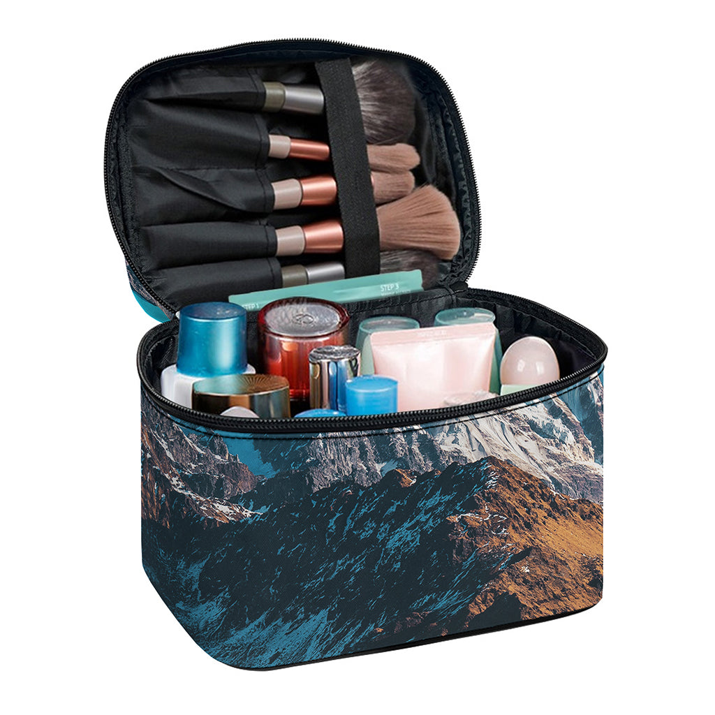 Himalaya Mountain Print Travel Makeup Bag