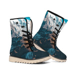Himalaya Mountain Print Winter Boots