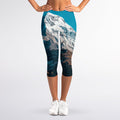 Himalaya Mountain Print Women's Capri Leggings