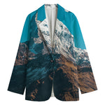 Himalaya Mountain Print Women's Cotton Blazer