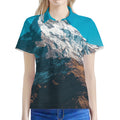 Himalaya Mountain Print Women's Polo Shirt
