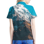 Himalaya Mountain Print Women's Polo Shirt