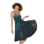 Himalaya Mountain Print Women's Sleeveless Dress