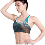 Himalaya Mountain Print Women's Sports Bra