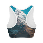 Himalaya Mountain Print Women's Sports Bra