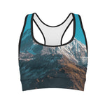 Himalaya Mountain Print Women's Sports Bra