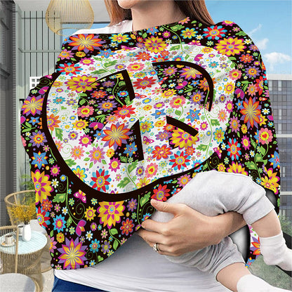 Hippie Flower Peace Sign Print Baby Seat Cover